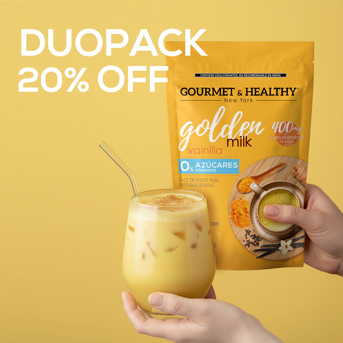 Compra 2 Golden Milk y obtén 20% OFF