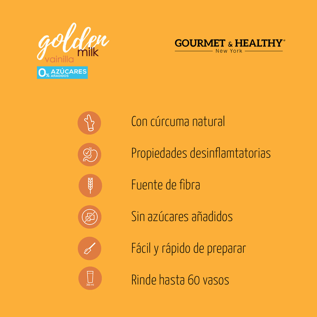 Golden Milk Vainilla 0 Azúcar