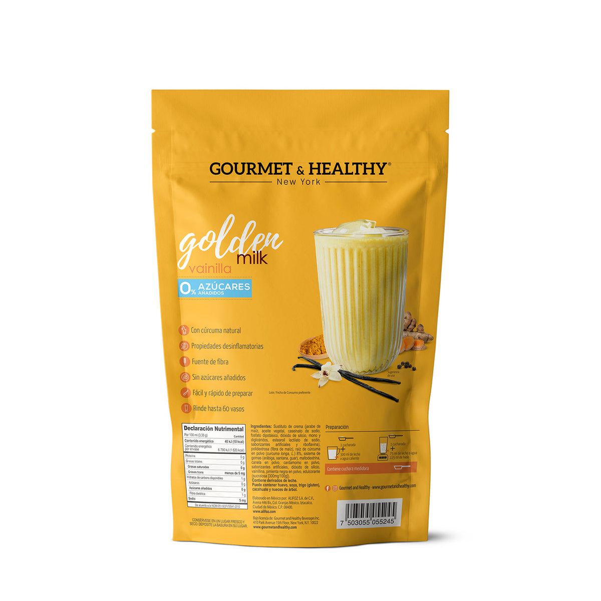Golden Milk Vainilla 0 Azúcar